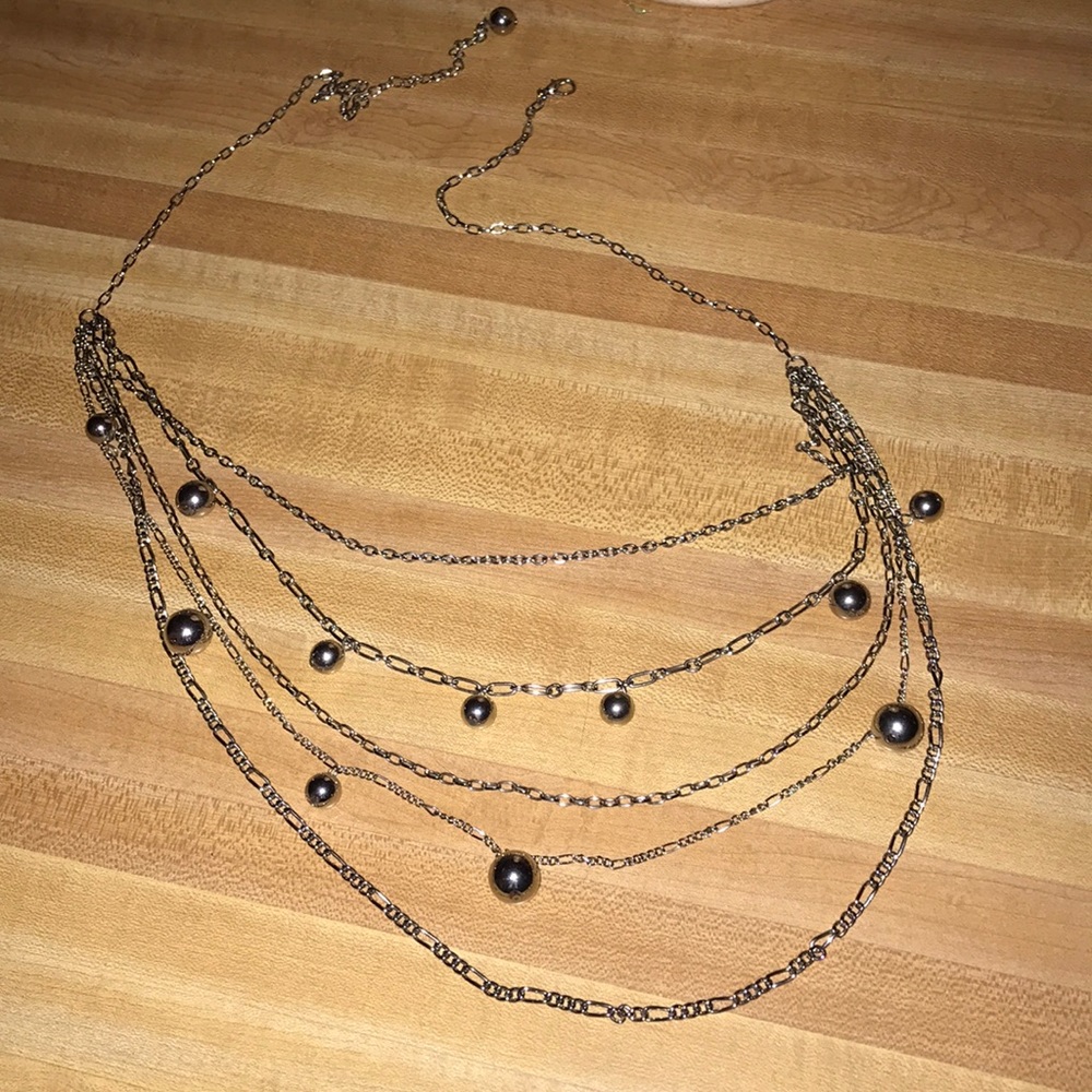 5 chain adjustable long necklace